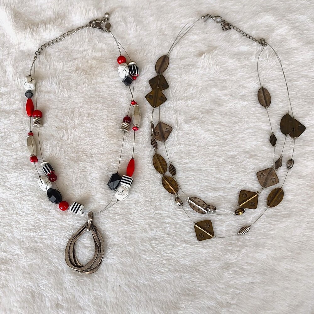 4 Chico's Invisible Floating Layered Multi-Strand… - image 2